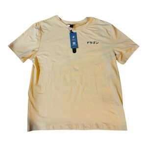 Romwe T-Shirt Size L Men Graphic Tee Tan